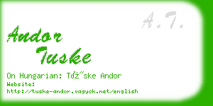 andor tuske business card